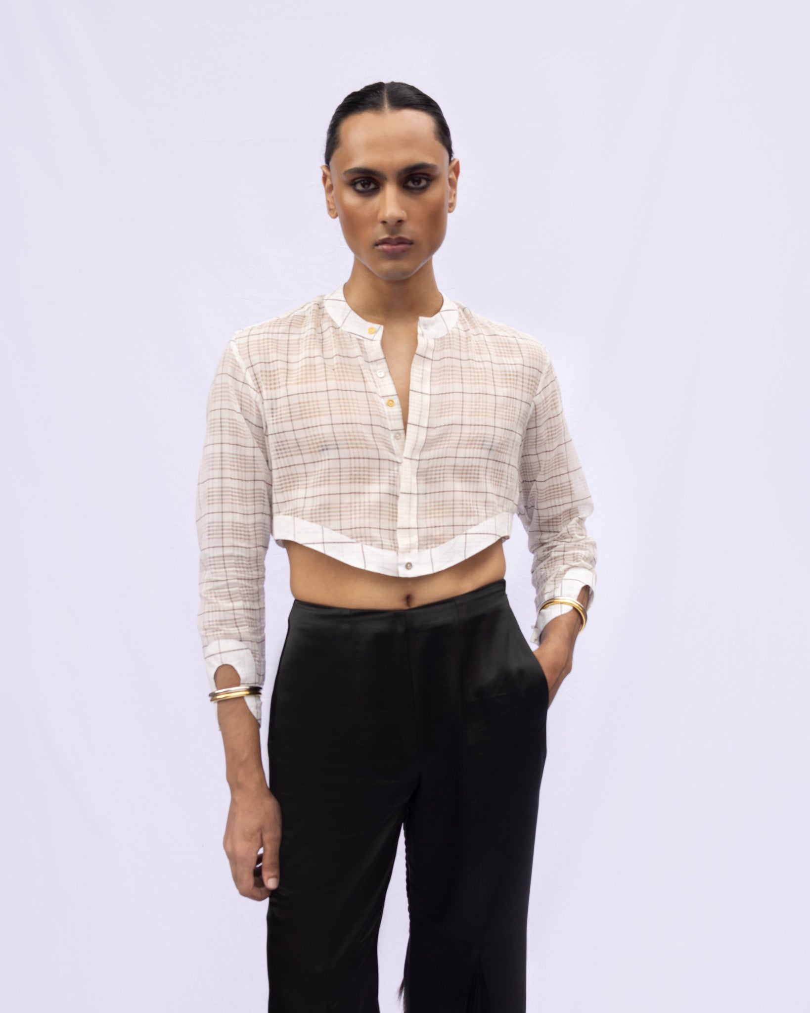 Mangalagiri Cropped Vanki Shirt